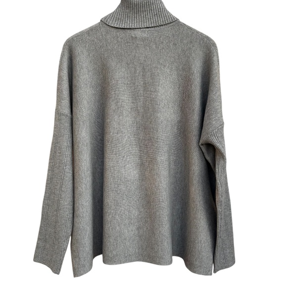 Nordstrom Rack Dark Grey Heathered Knit Turtleneck Sweater - Picture 7 of 8